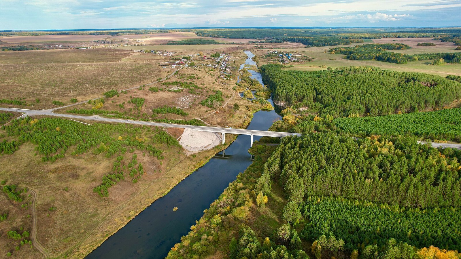 Мост через Реж (Режевской тракт) в районе деревни Сохарёво